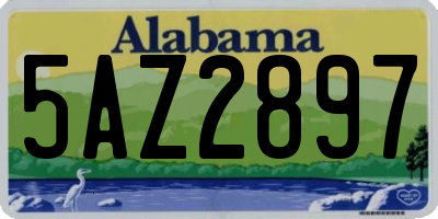 AL license plate 5AZ2897