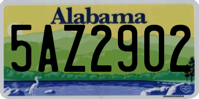 AL license plate 5AZ2902