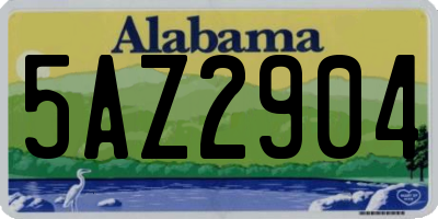 AL license plate 5AZ2904