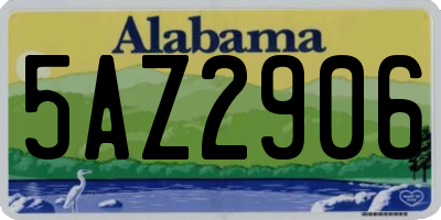 AL license plate 5AZ2906