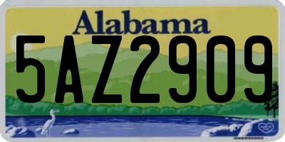AL license plate 5AZ2909