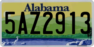 AL license plate 5AZ2913