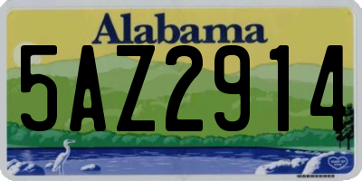 AL license plate 5AZ2914