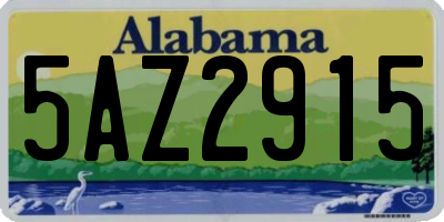 AL license plate 5AZ2915