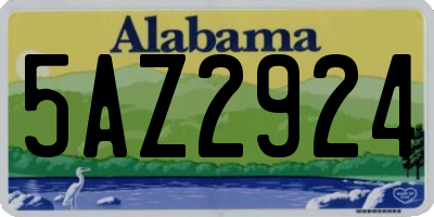 AL license plate 5AZ2924
