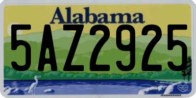 AL license plate 5AZ2925