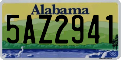 AL license plate 5AZ2941