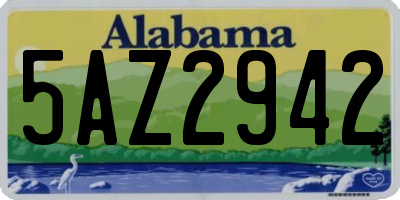 AL license plate 5AZ2942