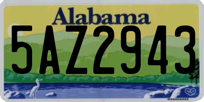 AL license plate 5AZ2943