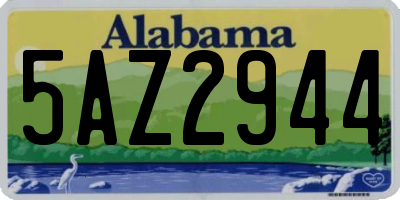 AL license plate 5AZ2944