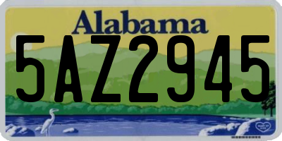 AL license plate 5AZ2945