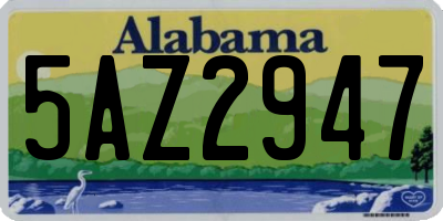 AL license plate 5AZ2947