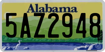 AL license plate 5AZ2948