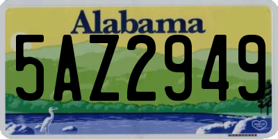 AL license plate 5AZ2949