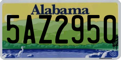 AL license plate 5AZ2950