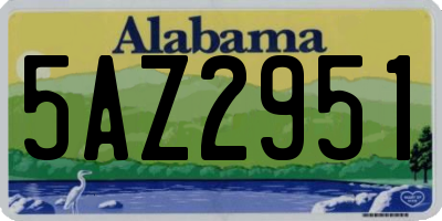 AL license plate 5AZ2951