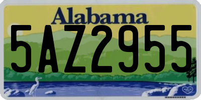 AL license plate 5AZ2955