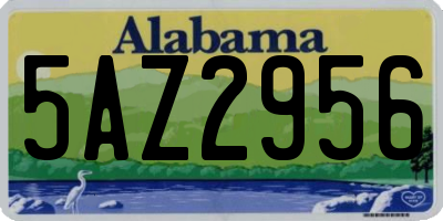 AL license plate 5AZ2956