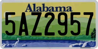 AL license plate 5AZ2957