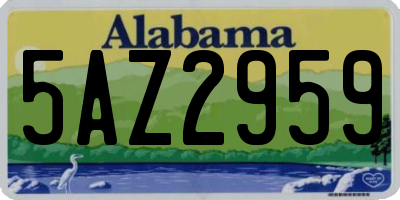 AL license plate 5AZ2959