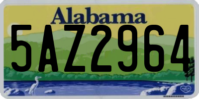 AL license plate 5AZ2964
