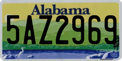 AL license plate 5AZ2969