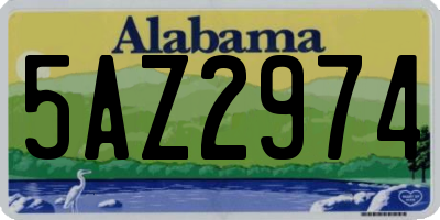 AL license plate 5AZ2974