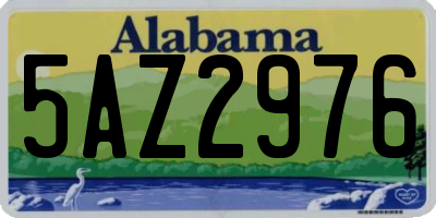 AL license plate 5AZ2976