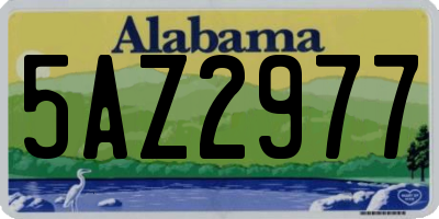 AL license plate 5AZ2977