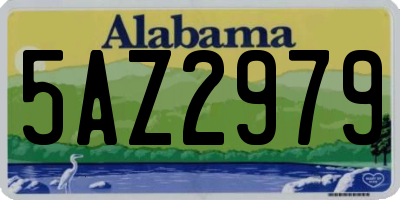 AL license plate 5AZ2979