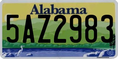 AL license plate 5AZ2983