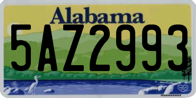 AL license plate 5AZ2993