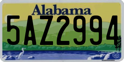 AL license plate 5AZ2994