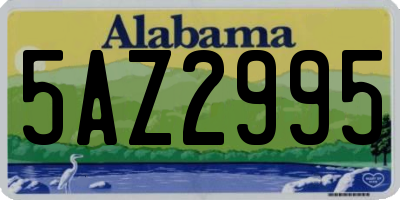 AL license plate 5AZ2995