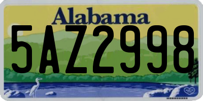 AL license plate 5AZ2998