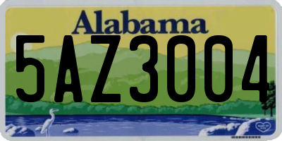 AL license plate 5AZ3004