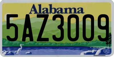 AL license plate 5AZ3009