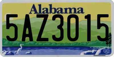 AL license plate 5AZ3015