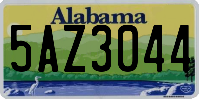 AL license plate 5AZ3044