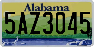 AL license plate 5AZ3045