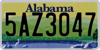 AL license plate 5AZ3047