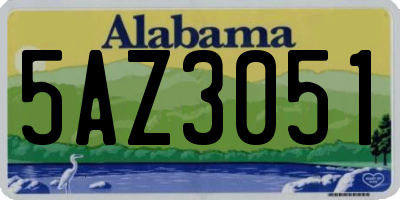 AL license plate 5AZ3051
