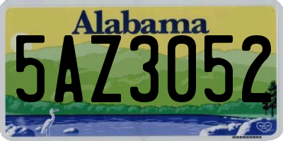 AL license plate 5AZ3052