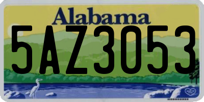 AL license plate 5AZ3053