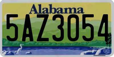 AL license plate 5AZ3054