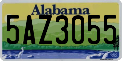 AL license plate 5AZ3055