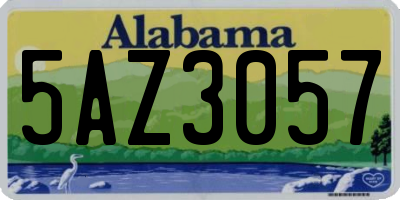 AL license plate 5AZ3057