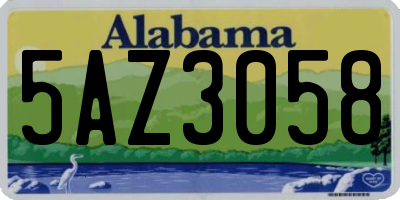 AL license plate 5AZ3058