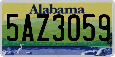 AL license plate 5AZ3059