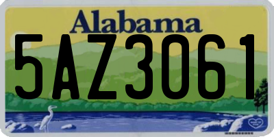 AL license plate 5AZ3061